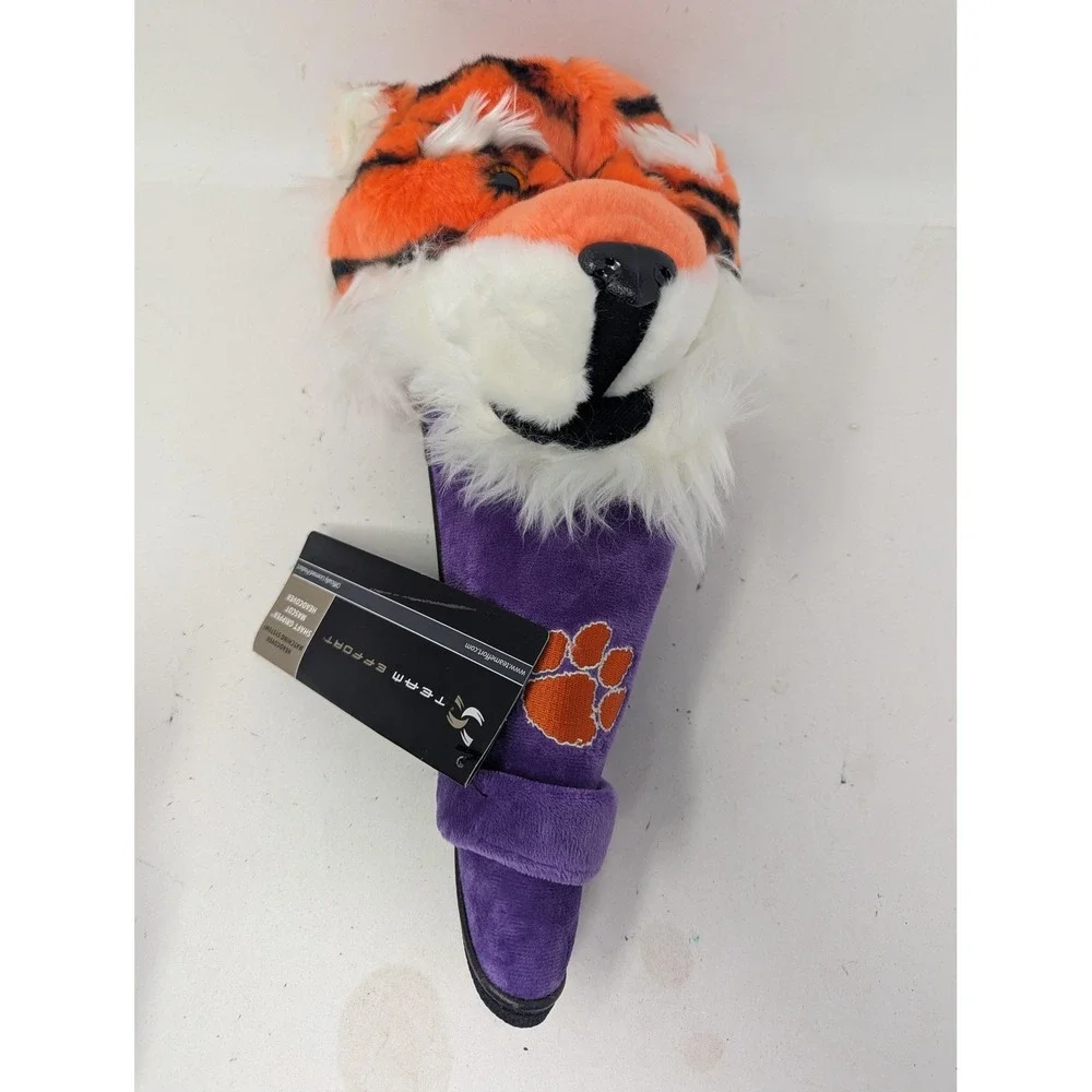 Clemson Tigers Mascot Golf Driver Club Headcover NCAA Golf Shaft Gripper Purple